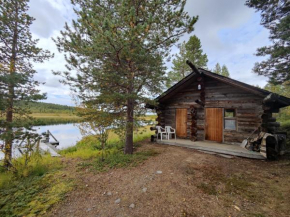 Lakeside Cabin Hukkajärvi no electricity no running water in Karesuando
